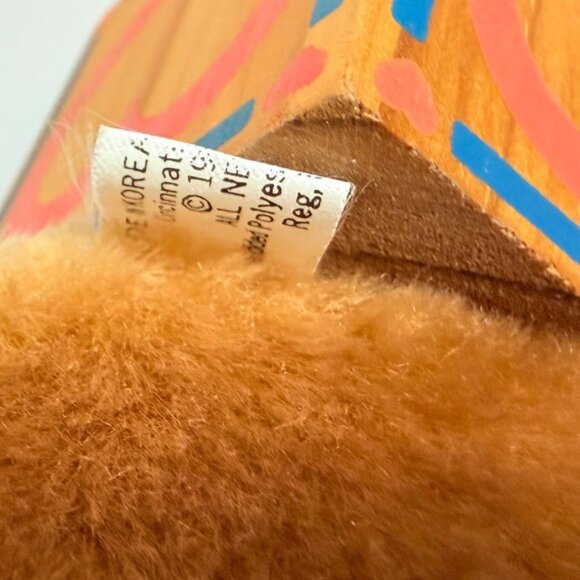 Bear On A Block by Paula I Love You Poem Plush Wood VTG 80s Kid Nostalgic Decor - Picture 11 of 12